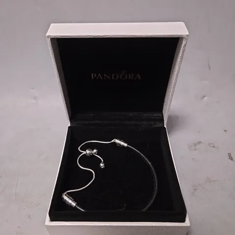 BOXED PANDORA BLACK BANGLE 