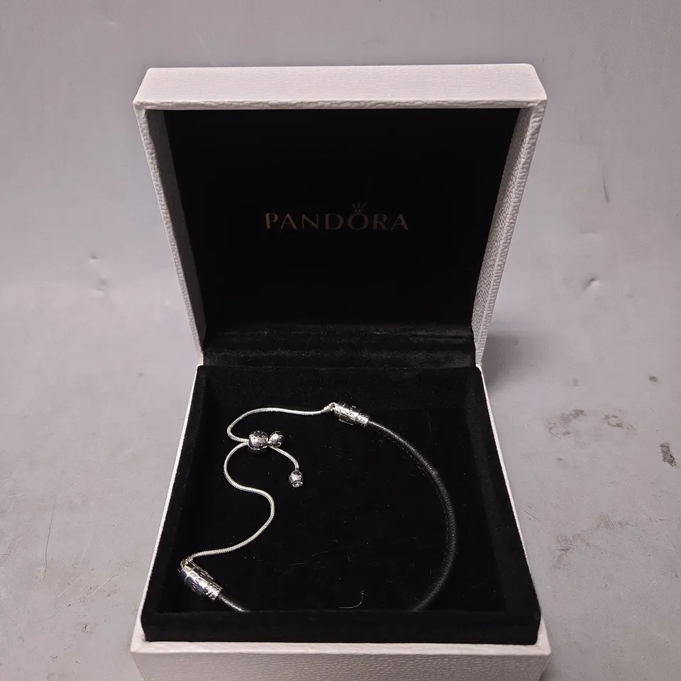 BOXED PANDORA BLACK BANGLE 