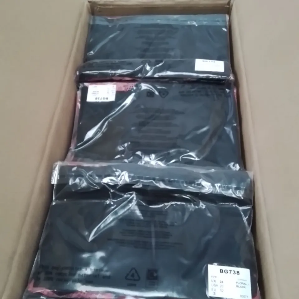 BOXED BRAND NEW APPROXIMATELY 45 SIMPLY BE 2PK ADRIANNA MIDI BRIEFS SIZE 24 FLORAL AND BLACK 