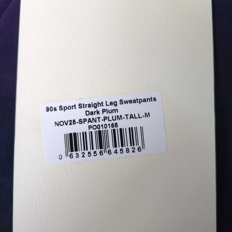 ADANOLASPORT 90S SPORT STRAIGHT LEG SWEATPANTS – DARK PLUM, TALL, M