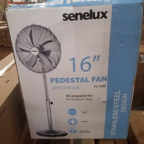 BOXED SENELUX 16" PEDESTAL FAN 