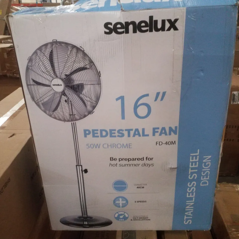 BOXED SENELUX 16" PEDESTAL FAN