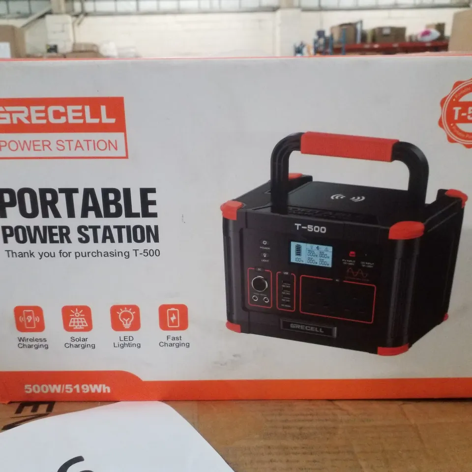 BOXED GRECELL T-500 PORTABLE POWER STATION  