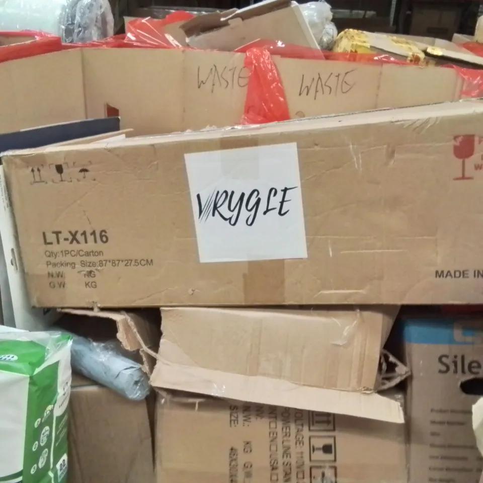 PALLET OF ASSORTED HOUSEHOLD GOODS AND PRODUCTS TO INCLUDE;DIGITAL TV ANTENNA, ATX TOWER,TURNTABLE SYSTEM, NAPPIES AND OTHER ASSORTED ITEMS...