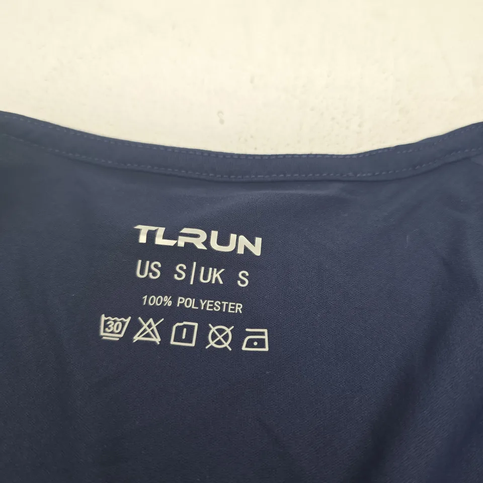 TLRUN RUNNING TANK TOP – NAVY, US S / UK S, 100% POLYESTER