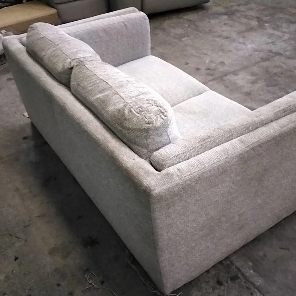 QUALITY DESIGNER CREAM FABRIC 2 SEATER SOFA 