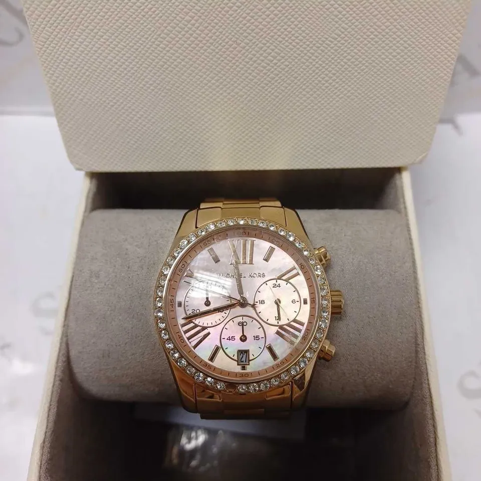 MICHAEL KORS LEXINGTON CHRONOGRAPH LADIES WATCH STAINLESS STEEL RRP £336