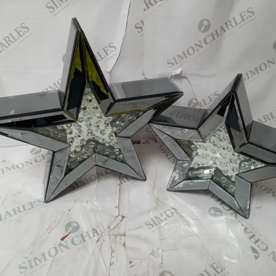 JM BY JULIEN MACDONALD SET OF 2 ENCAPSULATED CRYSTAL STARS