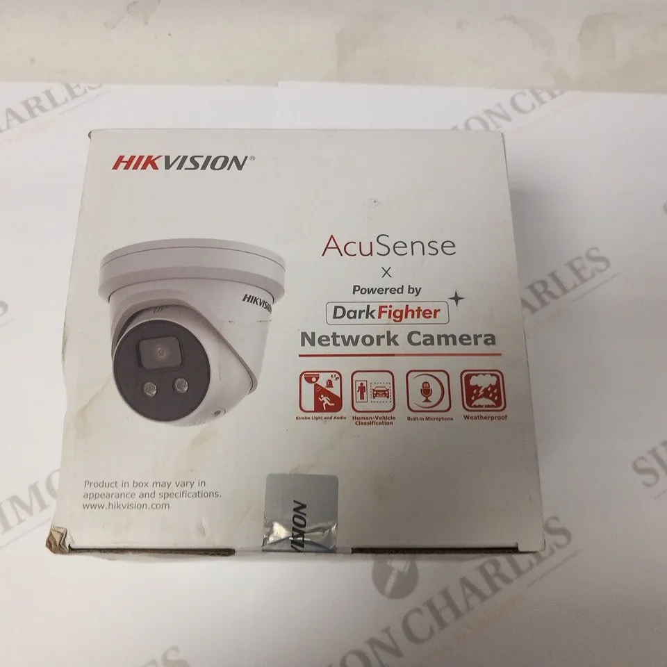 BOXED AND SEALED HIK VISION ACU SENSE X POWERED BY DARK FIGHTER NETWORK CAMERA DS-2CD2346G2-ISU/SL 2.8MM
