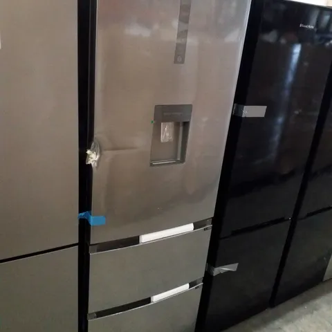 HAIER FREESTANDING FRIDGE FREEZER 3 DOORS SILVER - UNPROCESSED RAW RETURN 