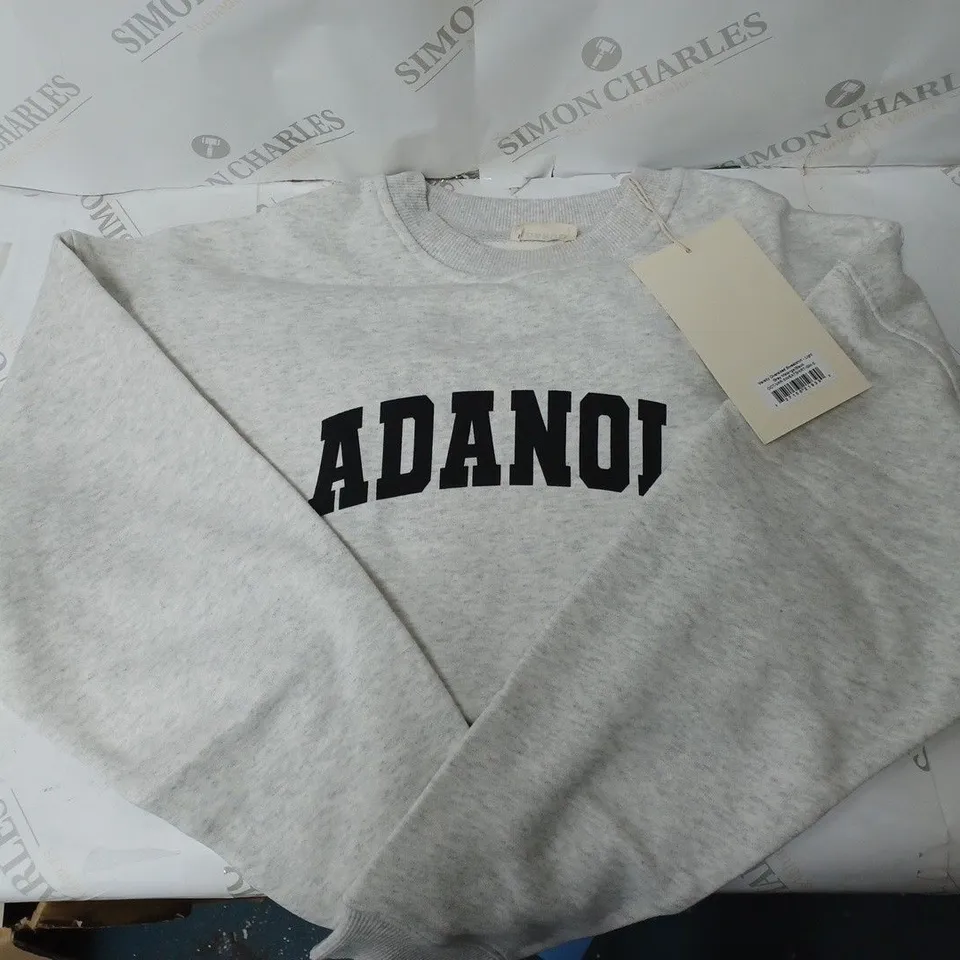 VARSITY OVERSIZED SWEATSHIRT WHITE GREY 