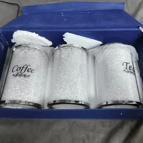 BOXED 3PCS TEA COFFEE SUGAR CANISTERS 