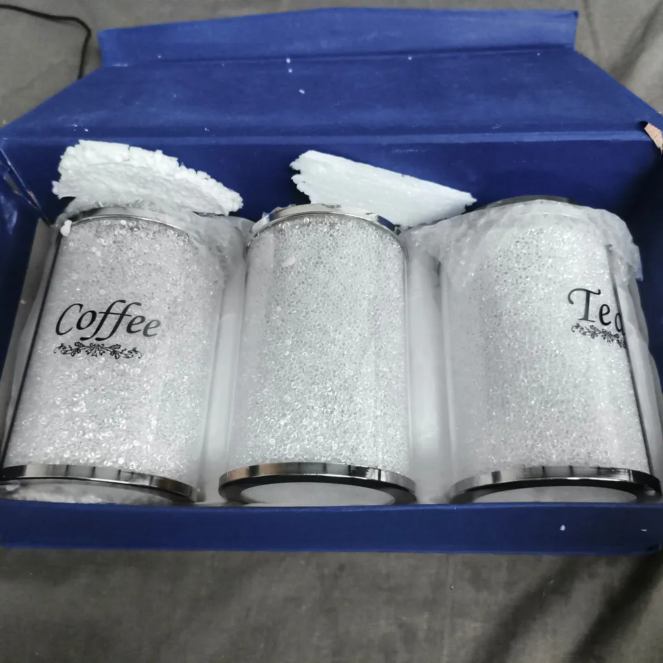 BOXED 3PCS TEA COFFEE SUGAR CANISTERS 
