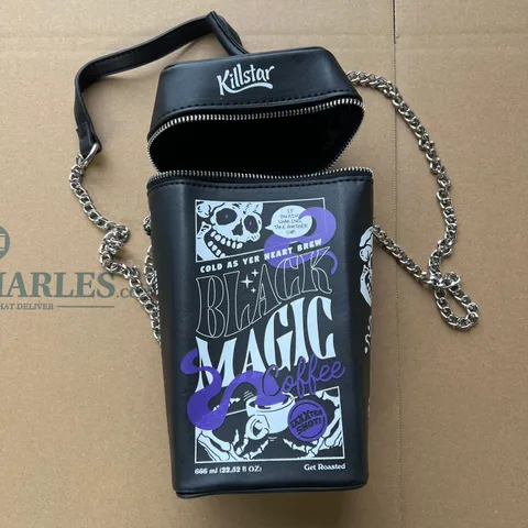 KILLSTAR BLACK MAGIC COFFEE CHAIN STRAPPED ZIPPER HIP BAG