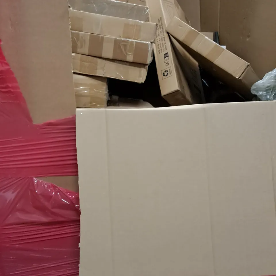 PALLET OF ASSORTED HOUSEHOLD ITEMS TO INCLUDE AIDAPT TOILET SEAT, COMPUTER MONITOR AND HEATED UNDERBLANKET