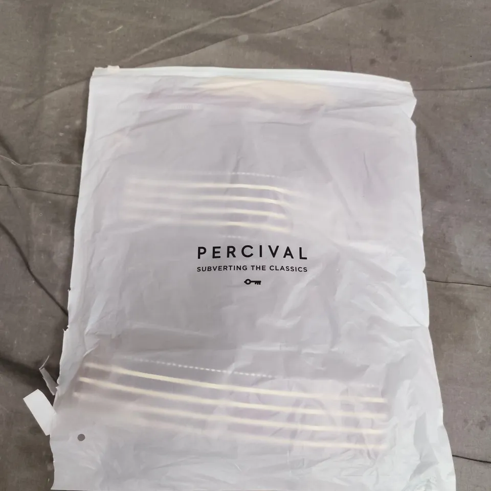 BAGGED PERCIVAL EDITOR STRIPED RUGBY POLO SHIRT IN BURGUNDY - XS