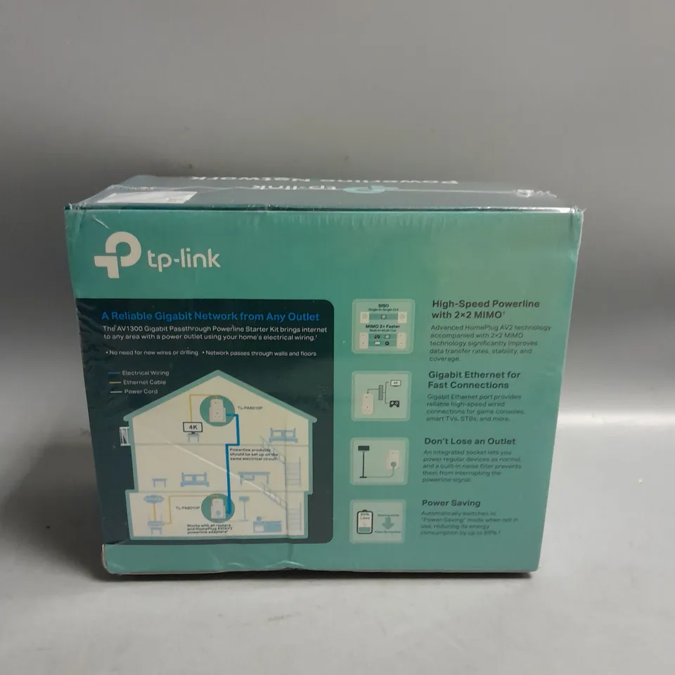 BOXED AND SEALED TP-LINK PASSTHROUGH POWERLINE NETWORK EXTENDER