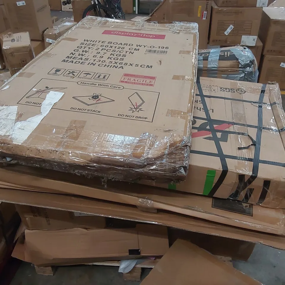 PALLET OF ASSORTED CONSUMER PRODUCTS/FURNITURE PARTS ECT