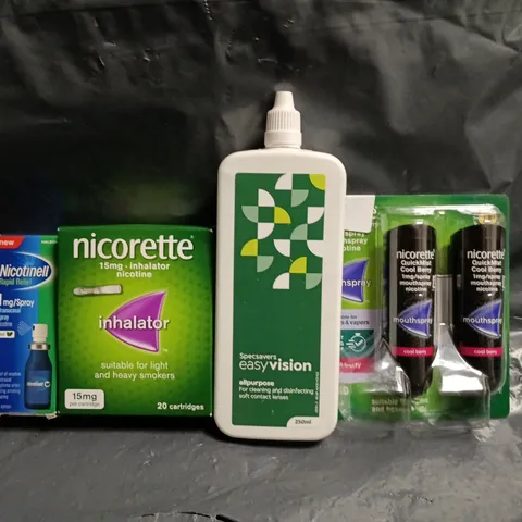 APPROXIMATELY 20 ASSORTED HOUSEHOLD ITEMS TO INCLUDE NICORETTE, EASY VISION, ETC