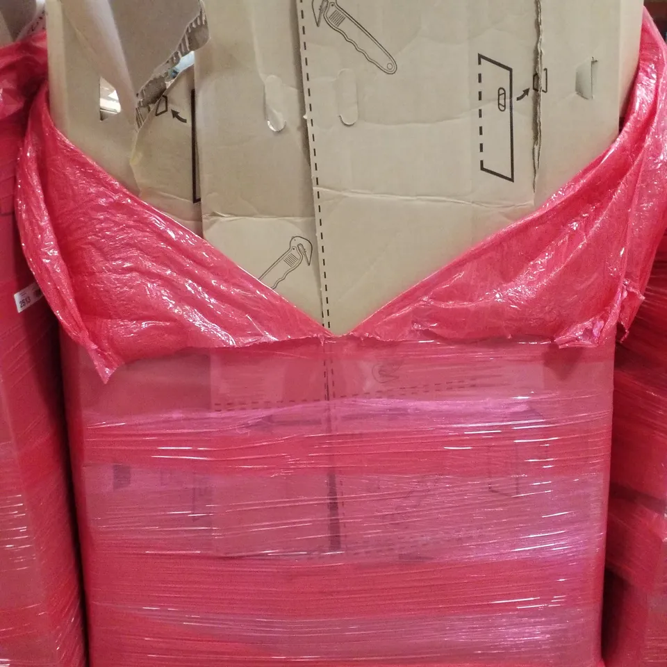 PALLET CONTAINING ASSORTED PRODUCTS INCLUDING TILT TV WALL MOUNT, POP UP TENT, PAPER STORAGE, ROUND METAL BALLOON ARCH KIT & MODULARFOAM CUSHION