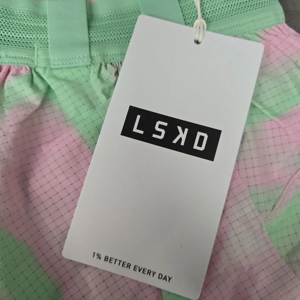 LSKD RACE DAY 3 LINED RUNNING SHORTS – MYSTIC PRINT - S