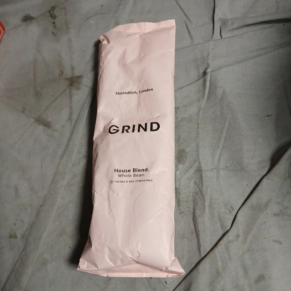 APPROXIMATELY 10 ASSORTED FOOD ITEMS INCLUDING ANNAS GINGER BREAD HOUSE , GRIND COFFE BEANS AND COD LIVER OIL TABLETS