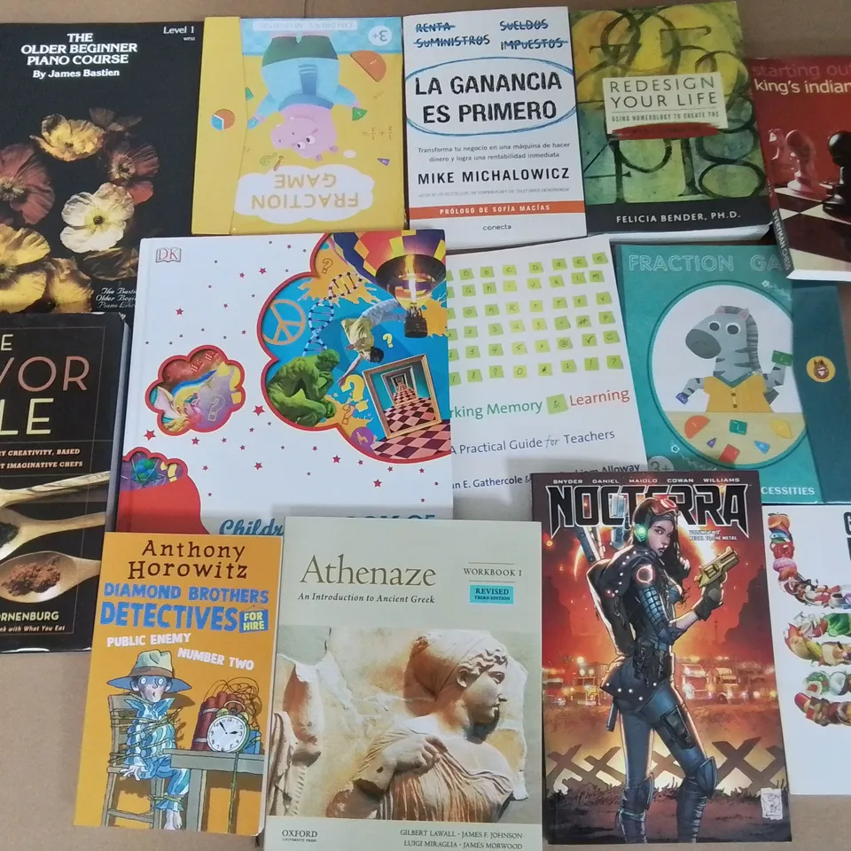 LARGE QUANTITY OF ASSORTED BOOKS TO INCLUDE THE FOREVER DOG, WILL AND CHILDREN'S EDUCATIONAL BOOKS 