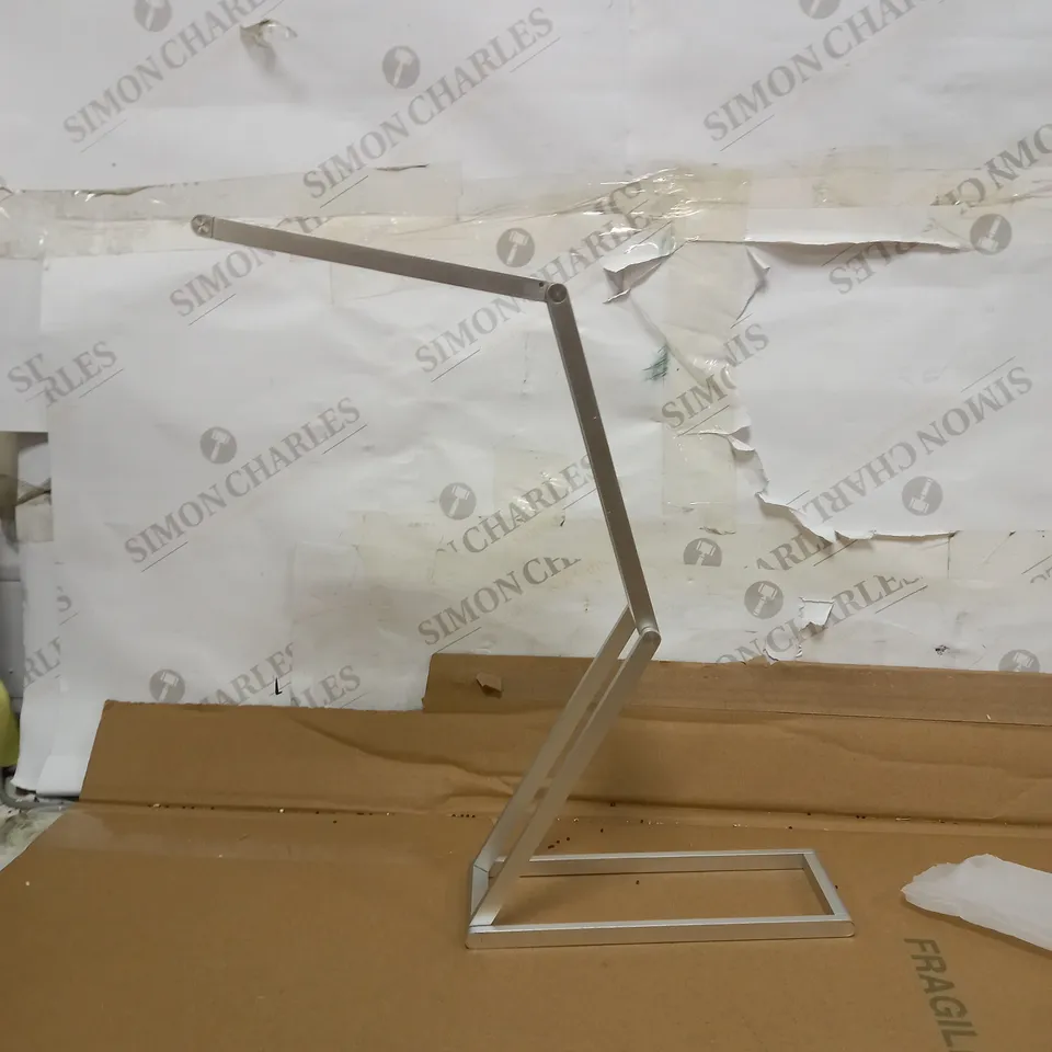 AURAGLOW FOLDABLE RECHARGING LED DESK LIGHT - SILVER