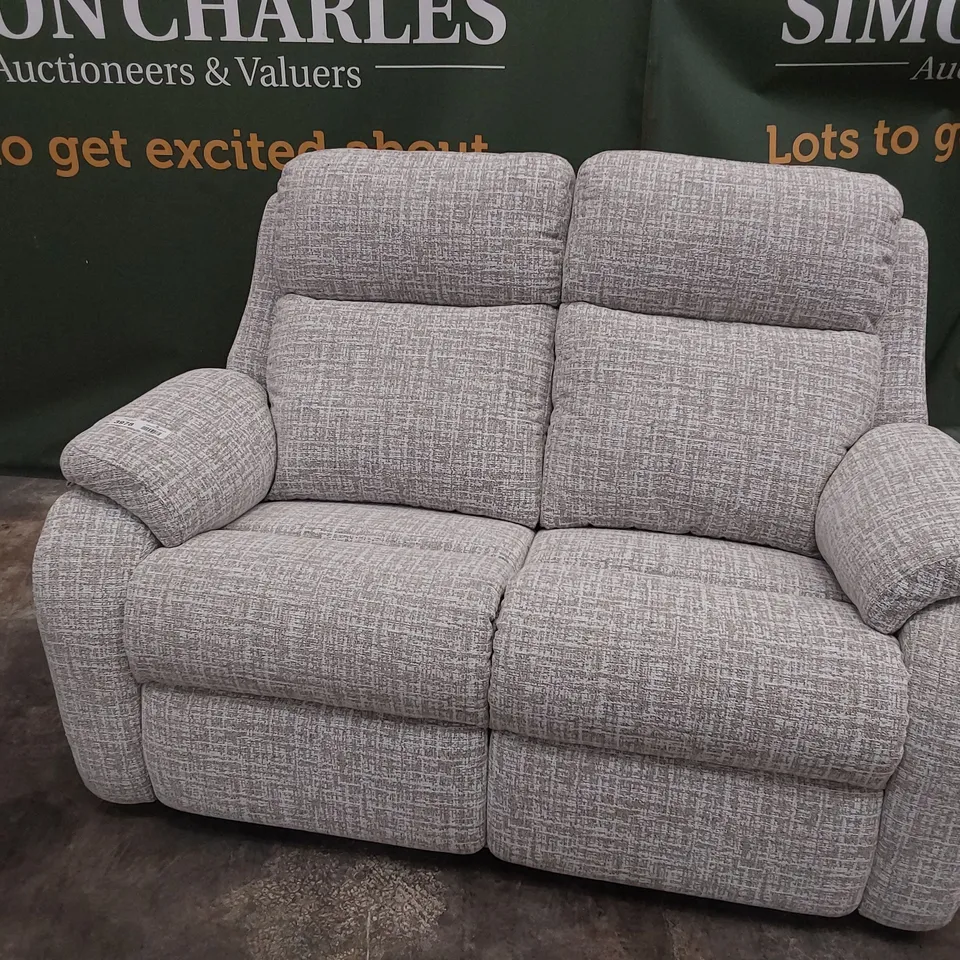 QUALITY BRITISH DESIGNER G PLAN KINGSBURY TWO SEATER SOFA SHORE OATMEAL FABRIC 