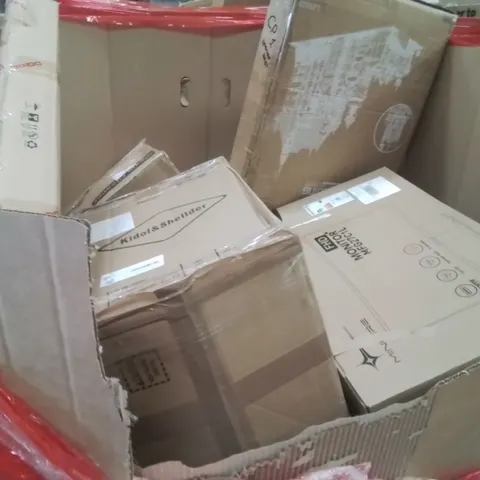 PALLET OF ASSORTED HOUSEHOLD GOODS AND PRODUCTS TO INCLUDE;MONITOR,ROLLER BLINDS
