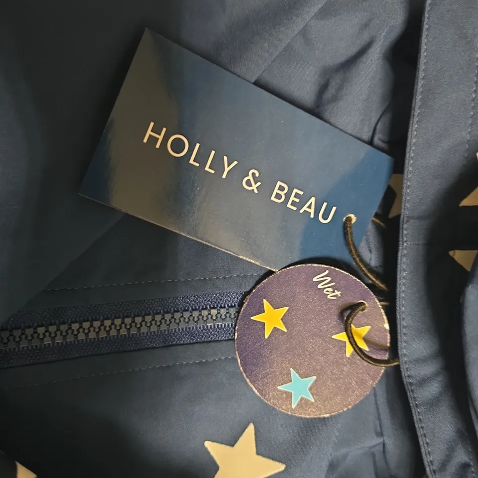 HOLLY & BEAU BLUE STAR COLOUR CHANGING RAINCOAT – AGE 3-4 (KIDS) 