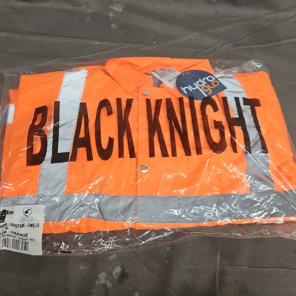 BAGGED BLACK KNIGHT TRISTAN HIGH VISIBILITY WARNING JACKET IN ORANGE - SMALL