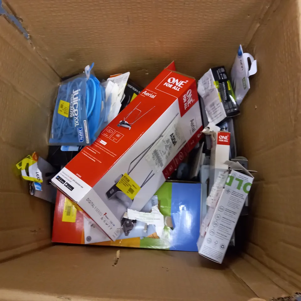 lot of approx 30 assorted electrical items to include big button landline phone, wirless pc keyboard, wirless usb 