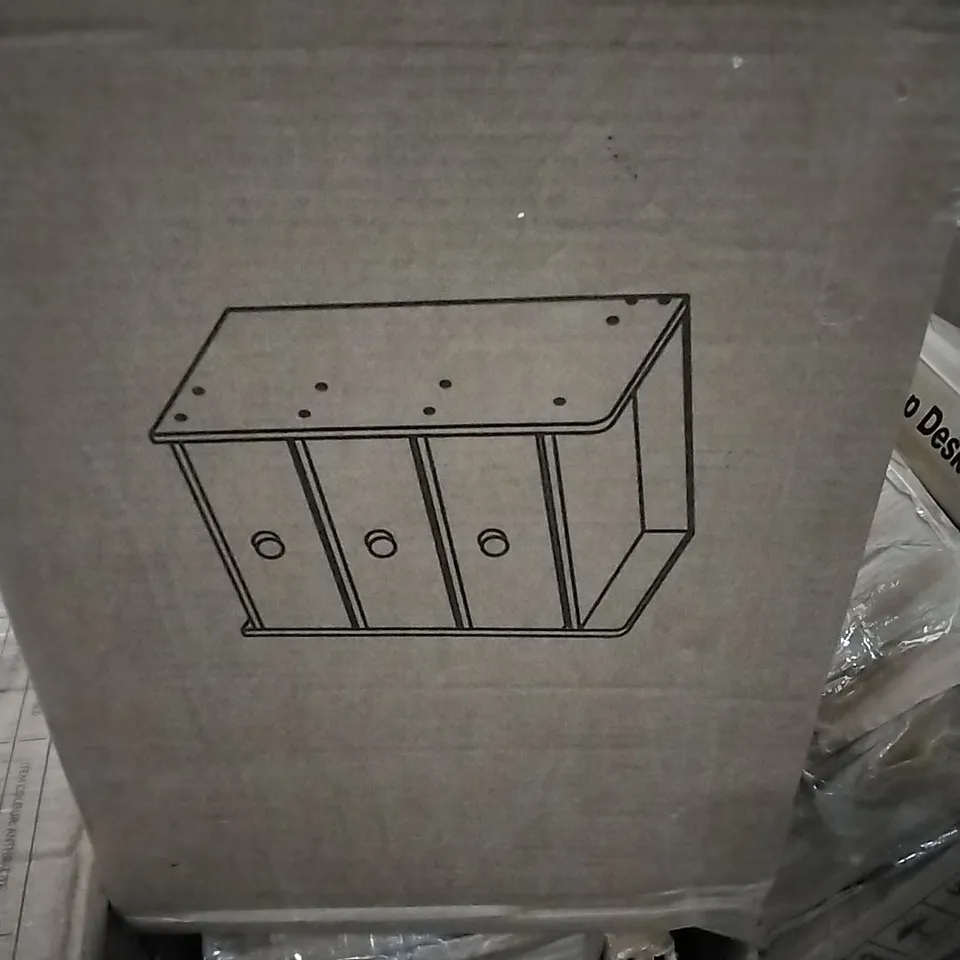 BOXED NIGHT TABLE MORANDI WOOD COLOUR + WHITE