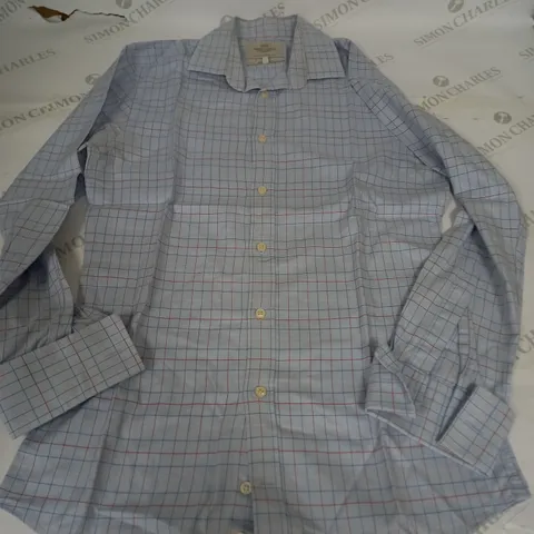 HAWES & CURTIS EXTRA SLIM FIT CHEQUERED SHIRT BLUE/RED/WHITE - 15/33