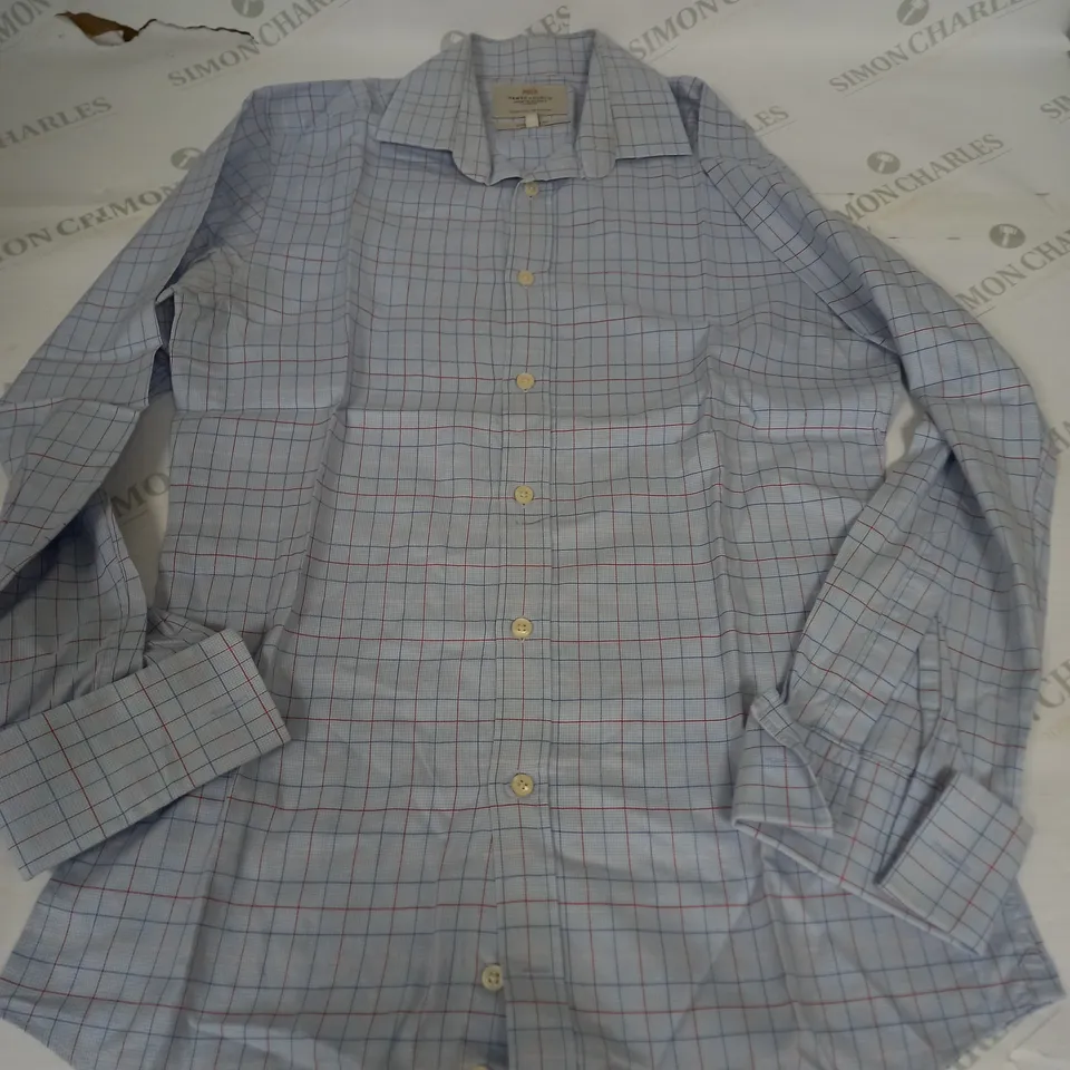 HAWES & CURTIS EXTRA SLIM FIT CHEQUERED SHIRT BLUE/RED/WHITE - 15/33