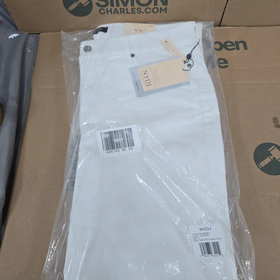 NYDJ WHITE WAIST-MATCH PANTS, WOMEN’S, XL – NEW WITH TAGS