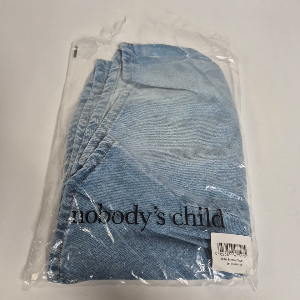NOBODY'S CHILD BAILEY BERMUDA SHORT - LIGHT DENIM SIZE 12