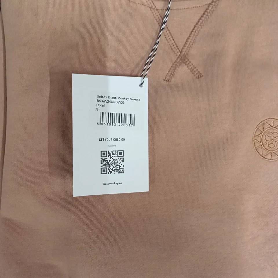 BRAND NEW BRASS MONKEY SWEATS - CORAL SIZE SMALL APPROXIMATELY 13