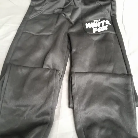 WHITE FOX BOUTIQUE JOGGER BOTTOMS, BLACK - SIZE M