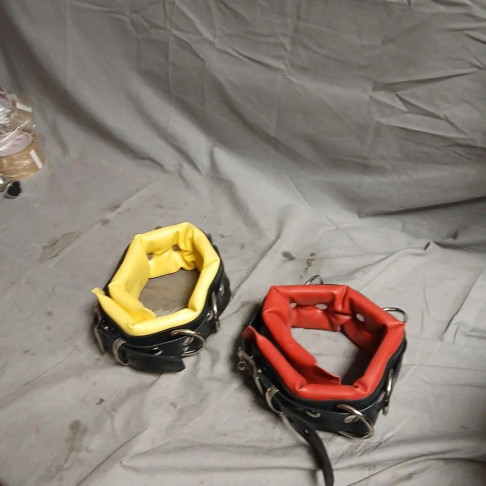 BONDAGE SET WITH ASSORTED ANKLE AND WRIST D RINGS 