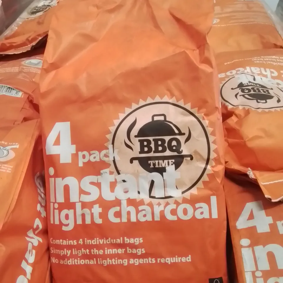 PALLET CONTAINING APPROXIMATELY 100 BRAND NEW 4 PACK INSTANT LIGHT CHARCOAL BAGS