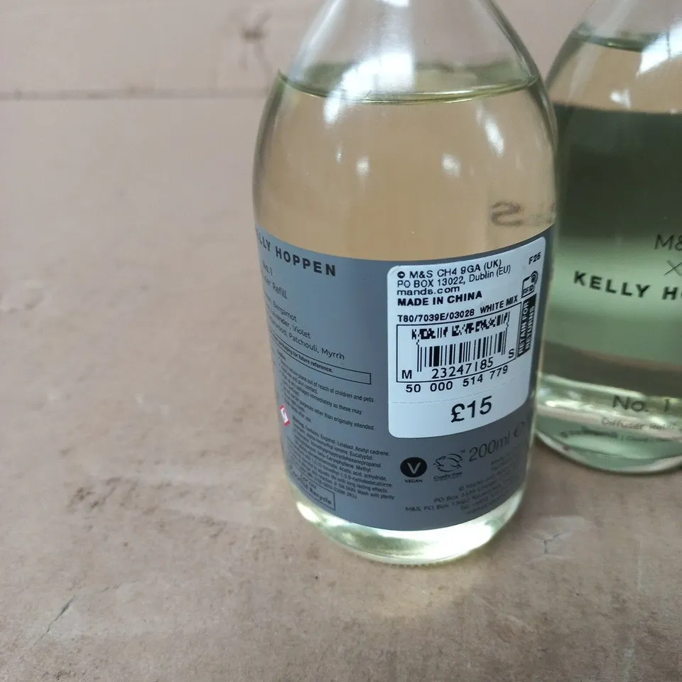 4X KELLY HOPPEN DIFFUSER REFILLS BERGAMOT AND LEMON