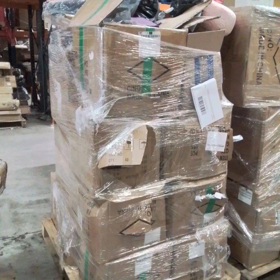 PALLET OF ASSORTED HOUSEHOLD GOODS AND PRODUCTS TO INCLUDE;NECK MASSAGER,FOOD CONTAINERS,SEWING KIT