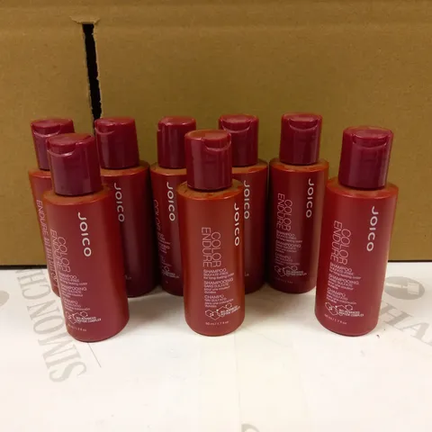 LOT OF 8 JOICO COLOUR ENDURE SHAMPOO - 50ML