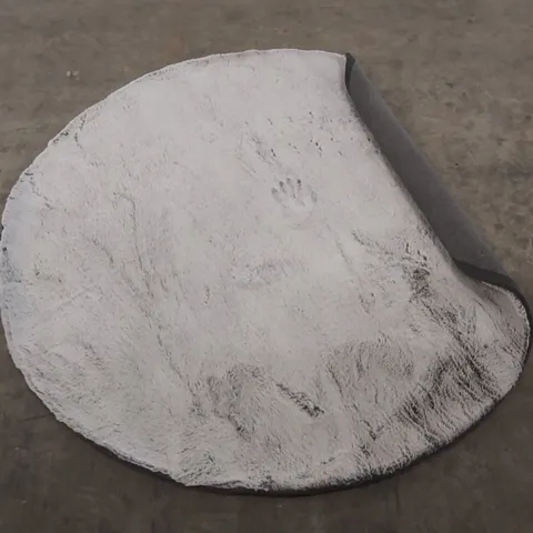 BRAND NEW PACO HOME TIPPED ROUND AREA RUG - GREY // SIZE: 160cm