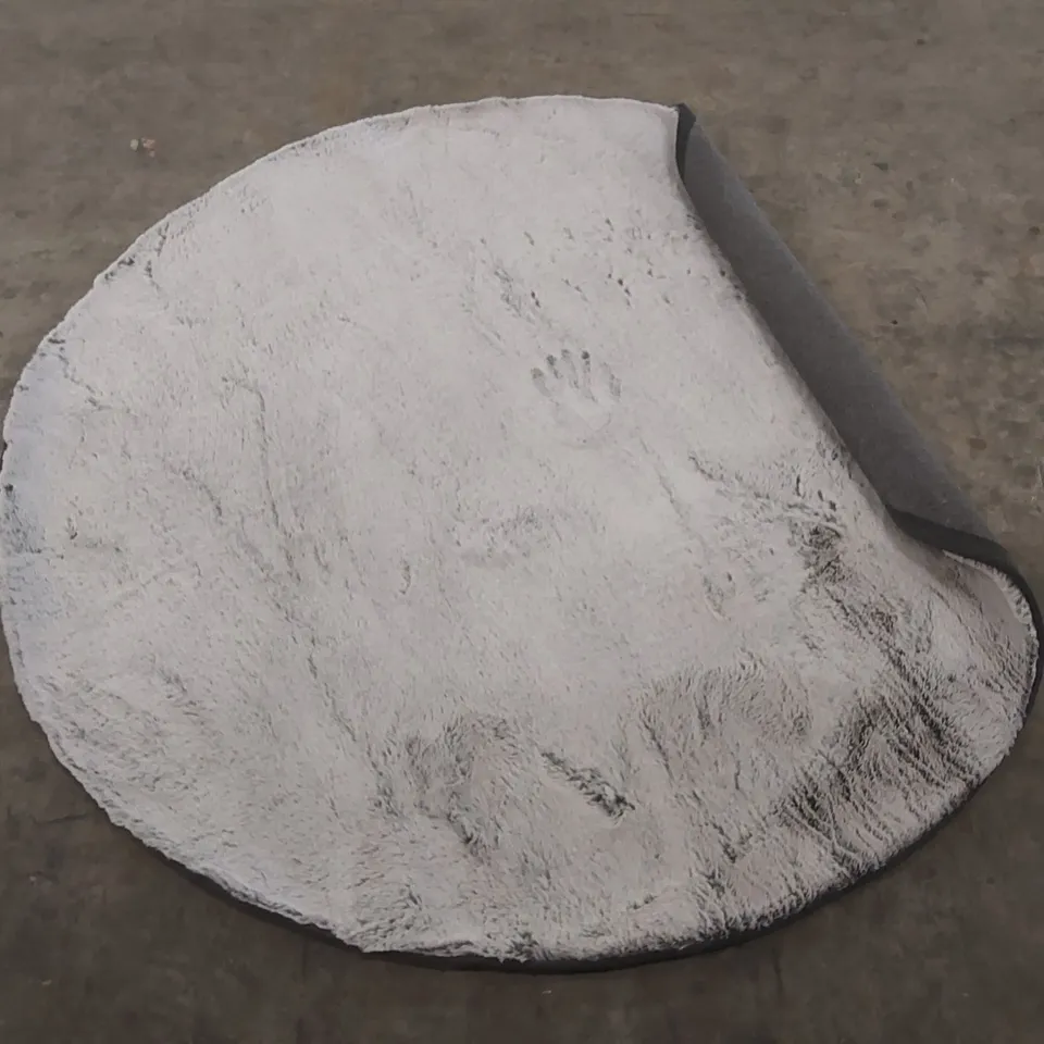 BRAND NEW PACO HOME TIPPED ROUND AREA RUG - GREY // SIZE: 160cm