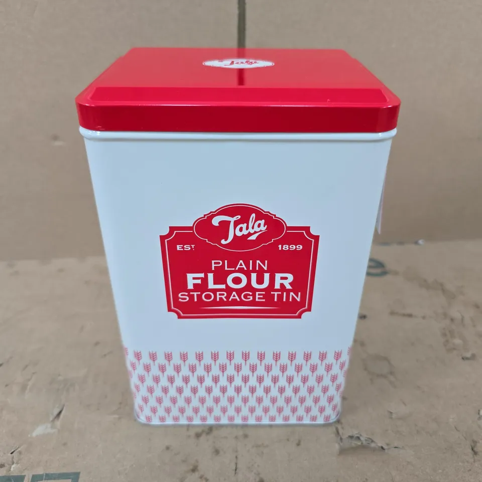 TALA PLAIN FLOUR STORAGE TIN WITH RED LID