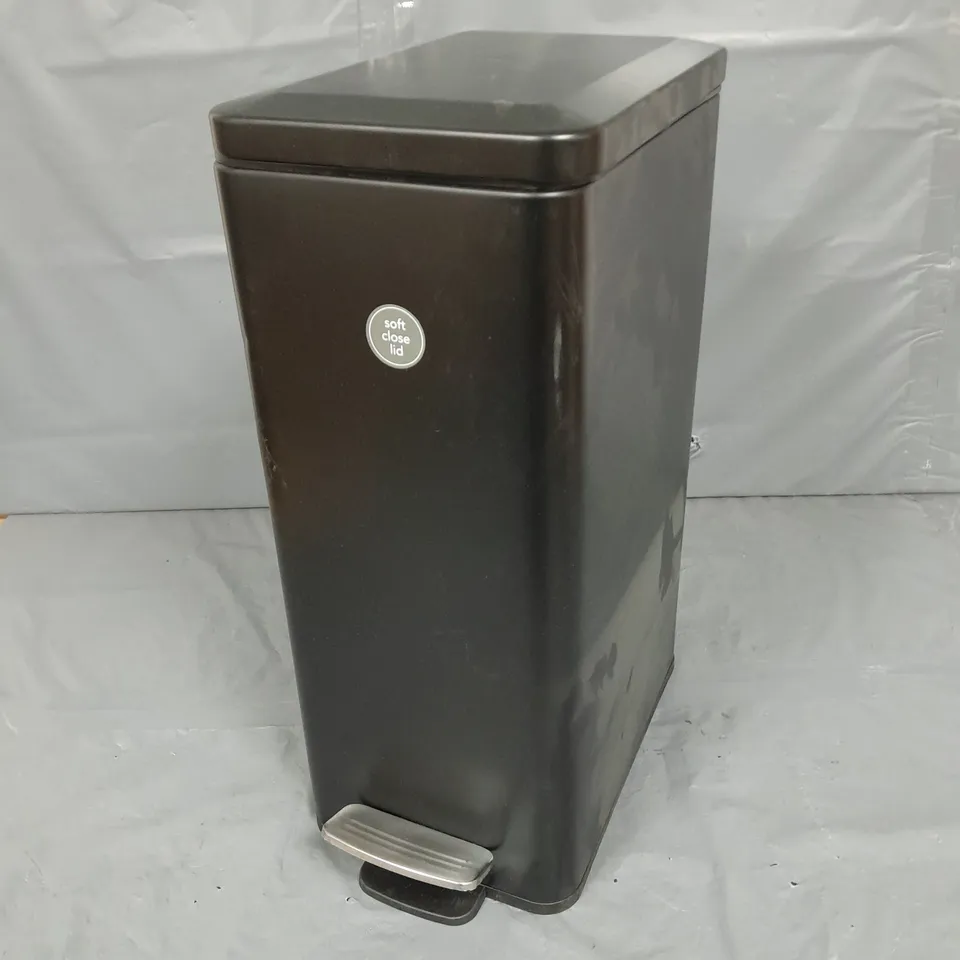 15L BLACK SOFT CLOSE PEDAL BIN - COLLECTION ONLY