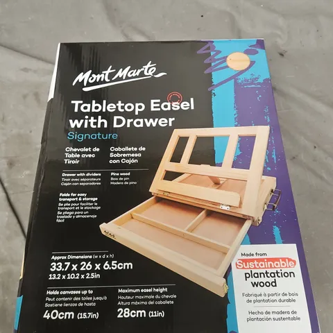 MONT MARTE TABLETOP EASEL WITH DRAWER 